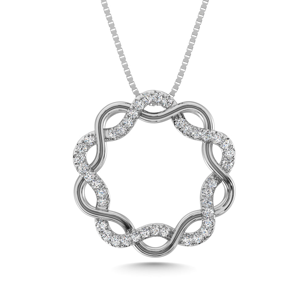 14K White Gold Diamond 1/5 Ct.Tw. Fashion Pendant