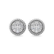 10K White Gold Diamond 1/4 Ct.Tw. Fashion Earrings