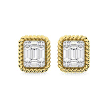 14K Yellow Gold Diamond 1/5 Ct.Tw. Fashion Earrings