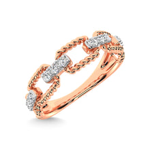 14K Rose Gold Diamond 1/6 Ct.Tw. Fashion Ring