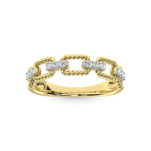 14K Yellow Gold Diamond 1/6 Ct.Tw. Fashion Ring