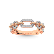 14K Rose Gold Diamond 1/5 Ct.Tw. Fashion Ring