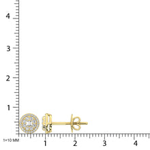 14K Yellow Gold Diamond 1/4 Ct.Tw. Fashion Earrings