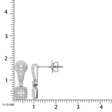 14K White Gold Diamond 5/8 Ct.Tw. Fashion Earrings