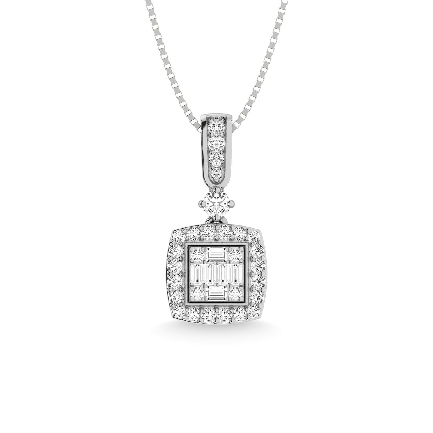 14K White Gold Diamond 1/2 Ct.Tw. Fashion Earrings