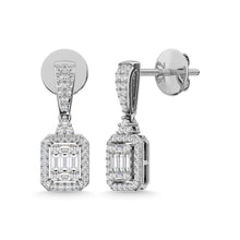 14K White Gold Diamond 1/2 Ct.Tw. Fashion Earrings