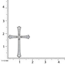 14K White Gold Diamond 1/4 Ct.Tw. Cross Pendant