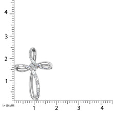 14K White Gold Diamond 1/5 Ct.Tw. Cross Pendant