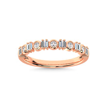 14K Rose Gold Diamond 1/4 Ct.Tw. Stackable Band
