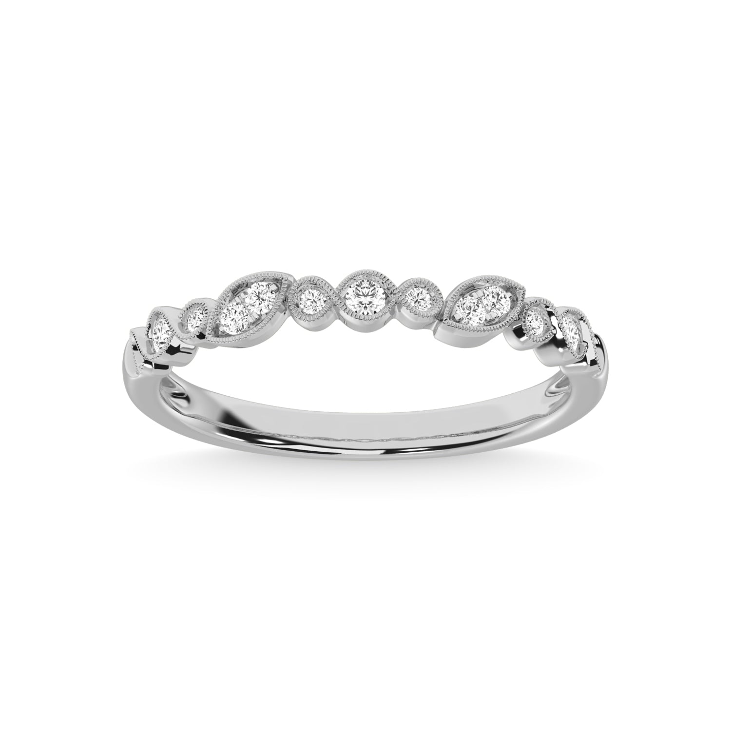 Diamond 1/6 Ct.Tw. Stackable Band in 10K White Gold