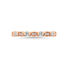 10K Rose Gold Diamond 1/5 Ct.Tw. Stack Band