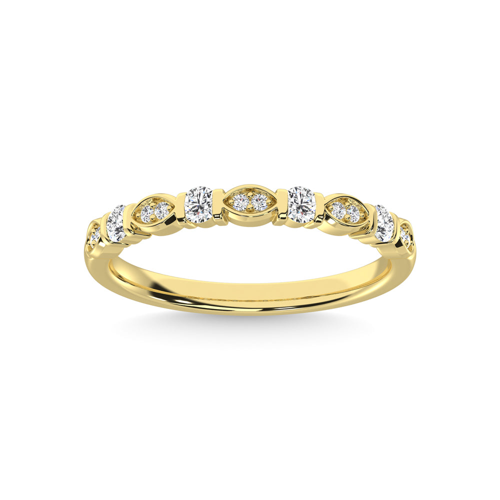 10K Yellow Gold Diamond 1/5 Ct.Tw. Stackable Ring