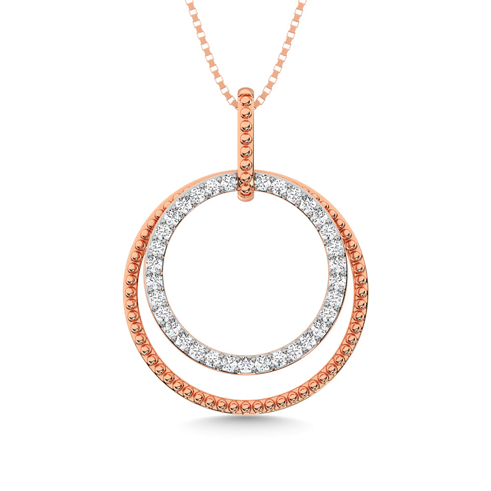 10K Two Tone Diamond 1/5 Ct.Tw. Fashion Pendant