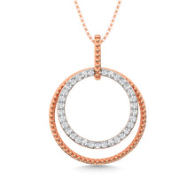 10K Two Tone Diamond 1/5 Ct.Tw. Fashion Pendant