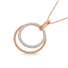 10K Two Tone Diamond 1/5 Ct.Tw. Fashion Pendant