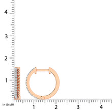 10K Rose Gold Diamond 1/5 Ct.Tw. Hoop Earrings
