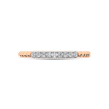 14K Rose Gold Diamond 1/10 Ct.Tw. Stackable Band