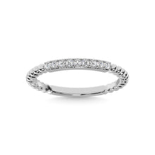 14K White Gold Diamond 1/10 Ct.Tw. Stackable Band