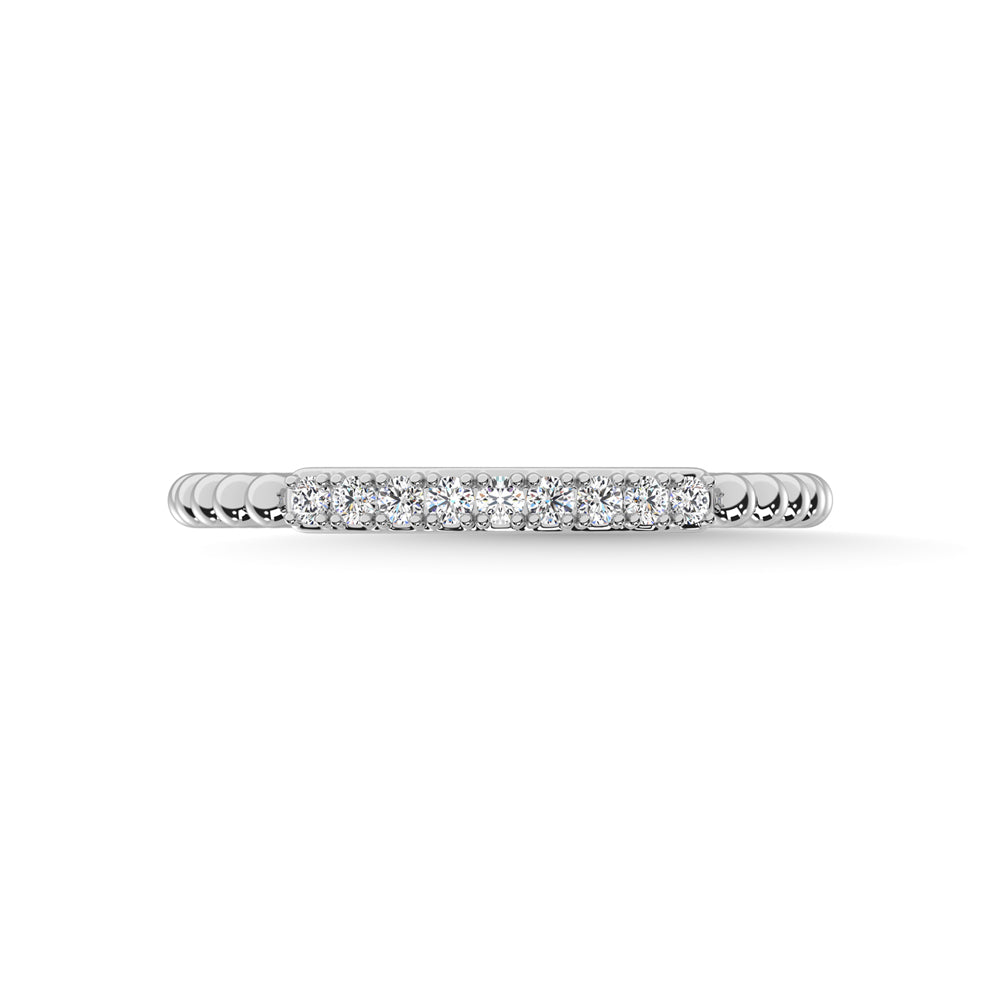 14K White Gold Diamond 1/10 Ct.Tw. Stackable Band