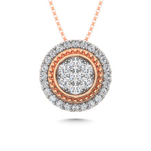 14K Rose Gold Diamond 1/3 Ct.Tw. Fashion Pendant