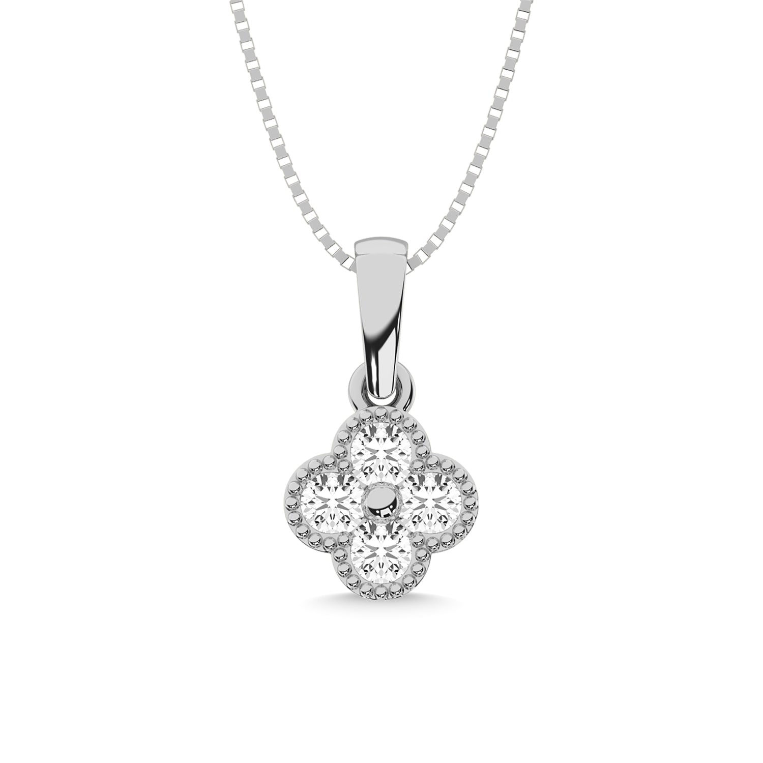 14K White Gold Diamond 1/5 Ct.Tw. Fashion Pendant