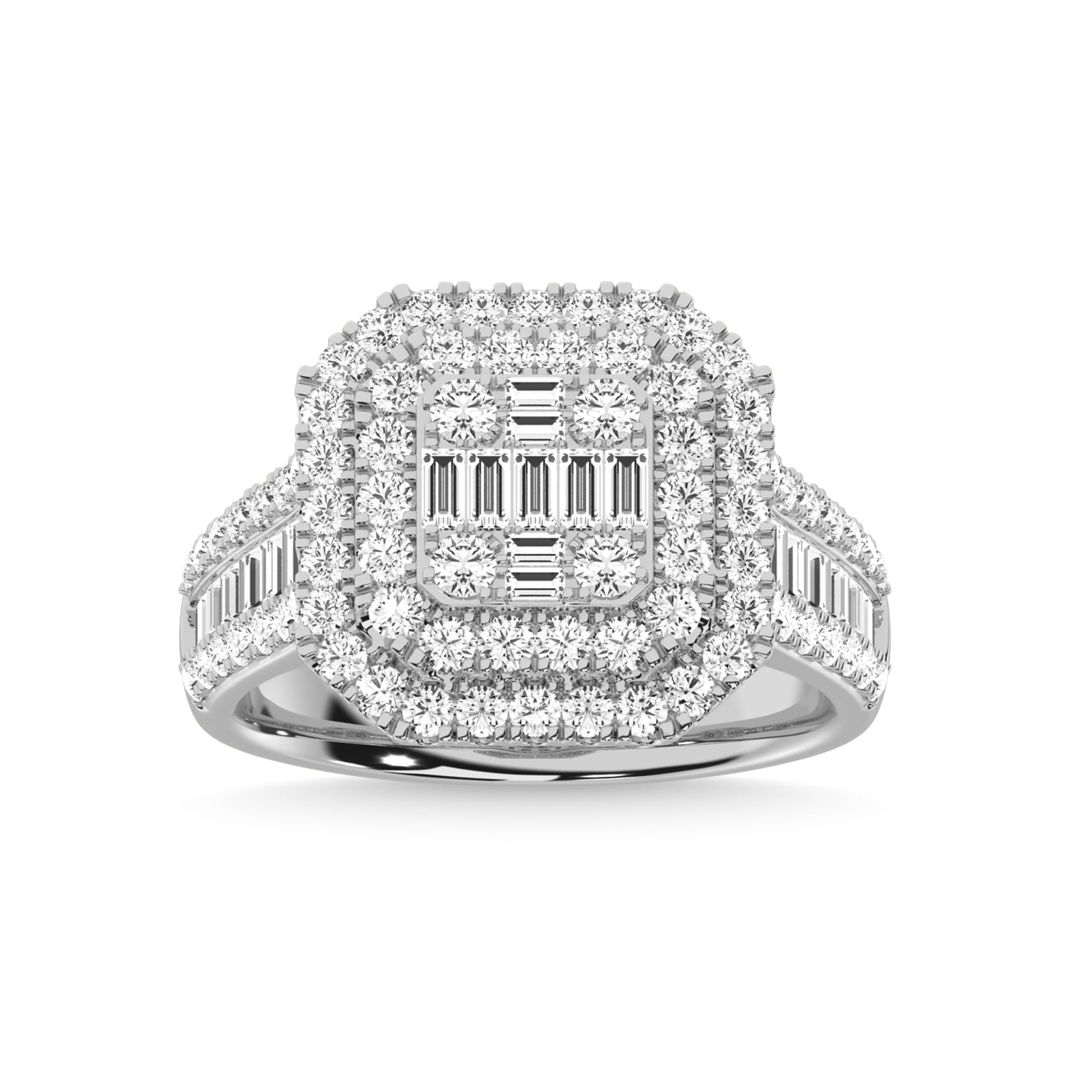 14K White Gold Diamond 1 1/2 Ct.Tw. Fashion Ring