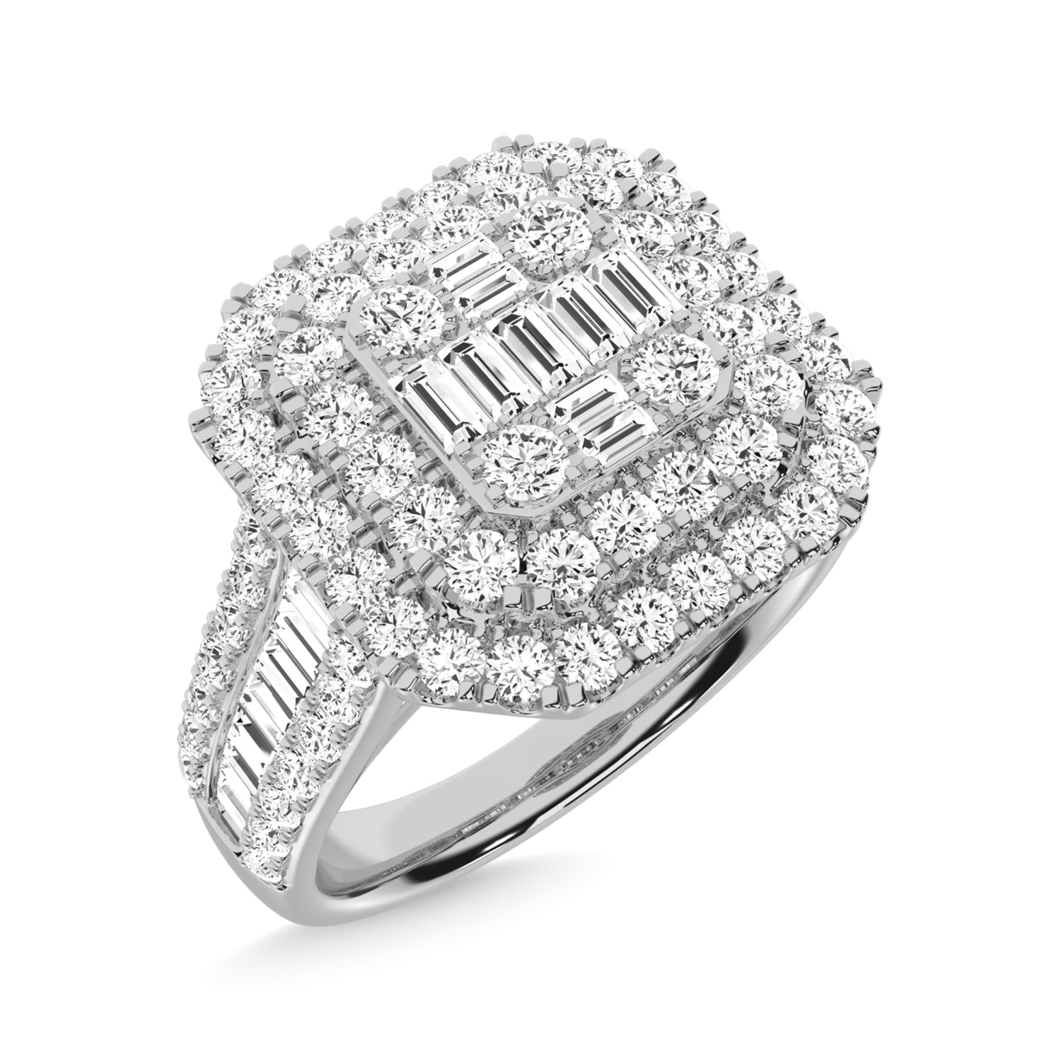 14K White Gold Diamond 1 1/2 Ct.Tw. Fashion Ring