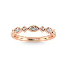 14K Rose Gold Diamond 1/6 Ct.Tw. Stackable Ring