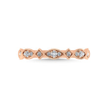 14K Rose Gold Diamond 1/6 Ct.Tw. Stackable Ring