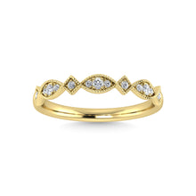 14K Yellow Gold Diamond 1/6 Ct.Tw. Stackable Ring