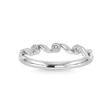 10K White Gold Diamond 1/10 Ct.Tw. Stackable Ring