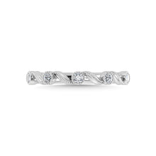 10K White Gold Diamond 1/10 Ct.Tw. Stackable Ring