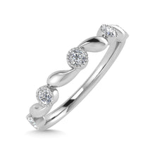 10K White Gold Diamond 1/10 Ct.Tw. Stackable Band