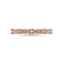 10K Rose Gold Diamond 1/10 Ct.Tw. Stackable Band
