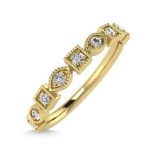 10K Yellow Gold Diamond 1/10 Ct.Tw. Stackable Band