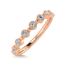 10K Rose Gold Diamond 1/10 Ct.Tw. Stackable Band