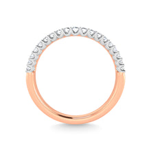 14K Rose Gold Diamond 1/10 Ct.Tw. Curve Band