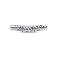 14K White Gold Diamond 1/10 Ct.Tw. Curve Band