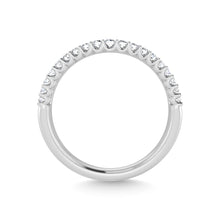 14K White Gold Diamond 1/10 Ct.Tw. Curve Band