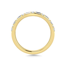 14K Two Tone Diamond 1/5 Ct.Tw. Curve Band