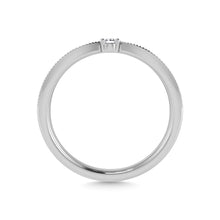 14K White Gold Diamond 1/10 Ct.Tw. Curve Band