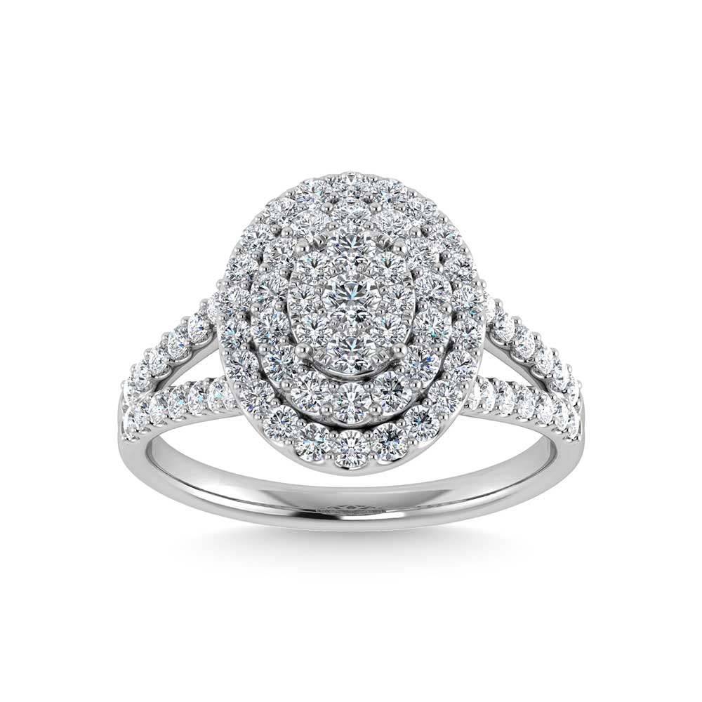 10K White Gold Diamond 1 Ct.Tw. Engagement Ring