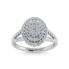 10K White Gold Diamond 1 Ct.Tw. Engagement Ring
