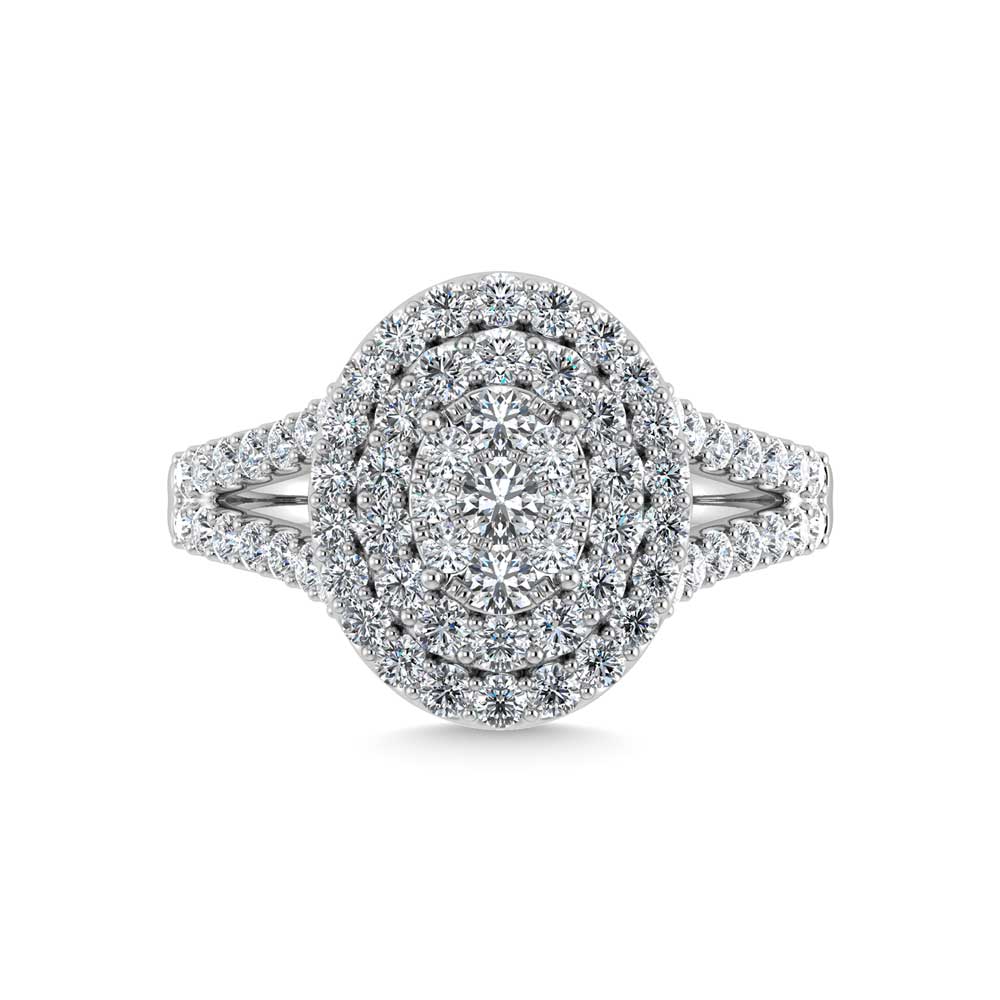 10K White Gold Diamond 1 Ct.Tw. Engagement Ring