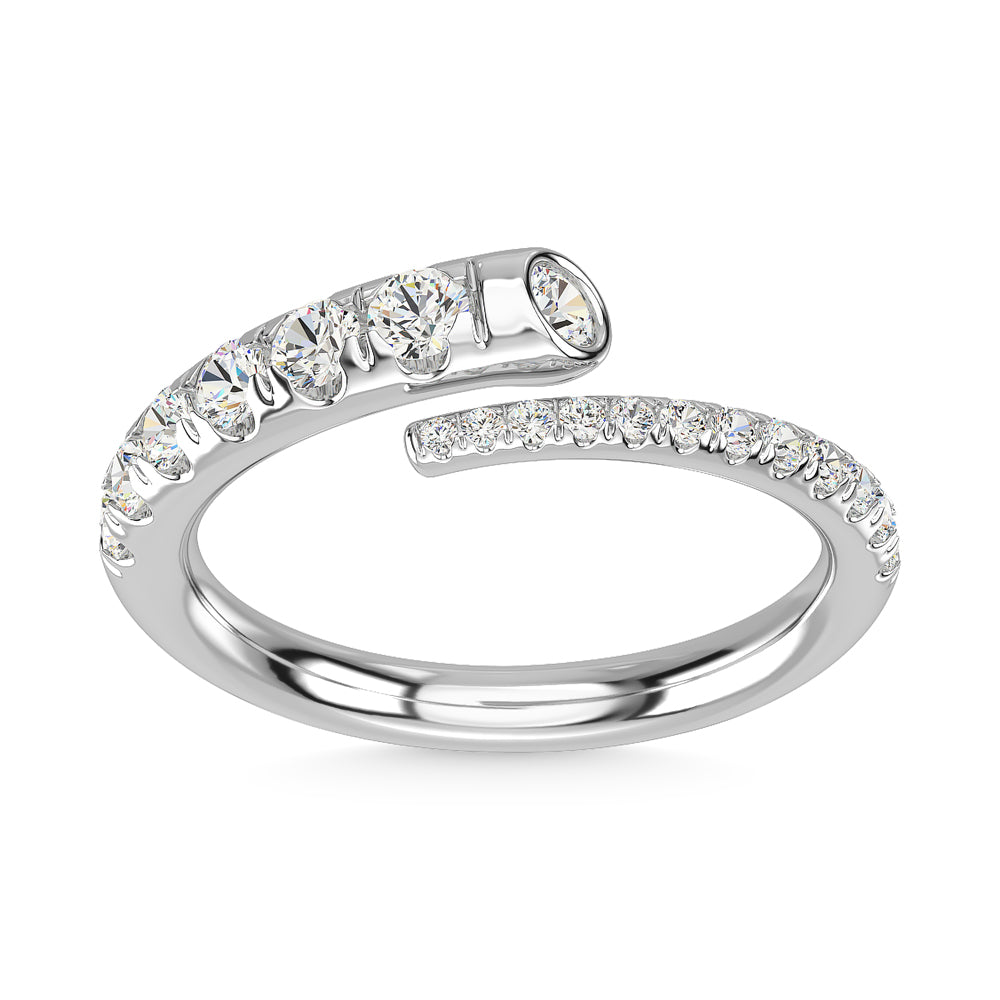 14K White Gold Diamond 1/2 Ct.Tw. Fashion Ring