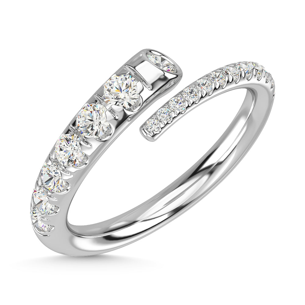 14K White Gold Diamond 1/2 Ct.Tw. Fashion Ring