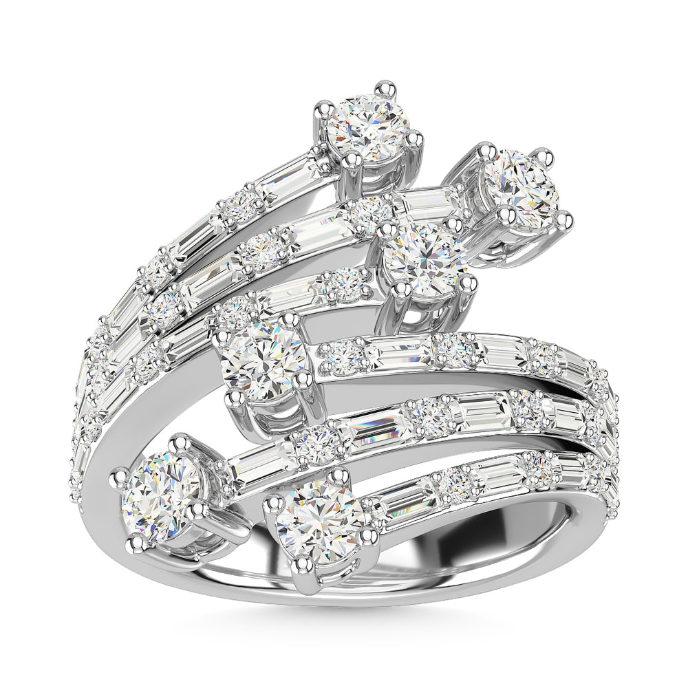14K White Gold Diamond 1 5/8 Ct.Tw. Fashion Ring