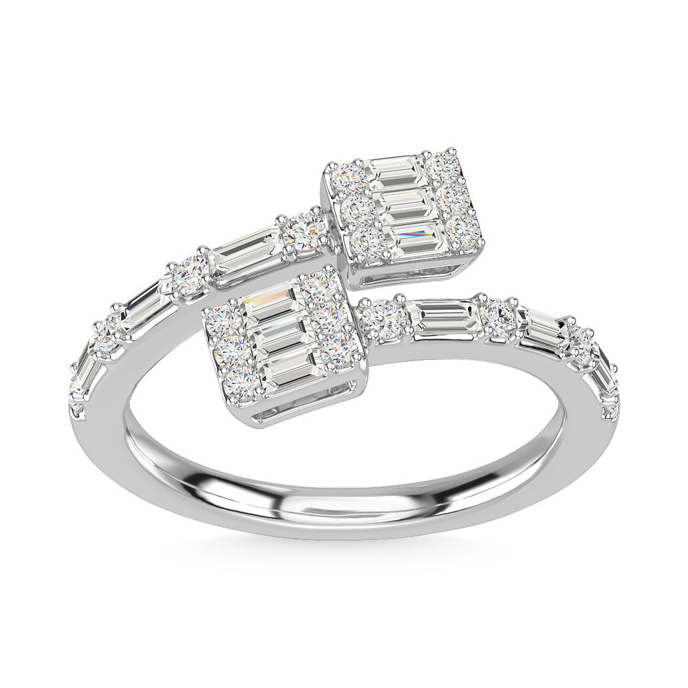 14K White Gold Diamond 1/2 Ct.Tw. Fashion Ring