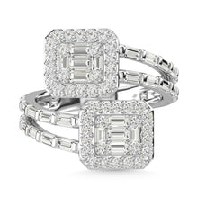 14K White Gold Diamond 1 Ct.Tw. Fashion Ring