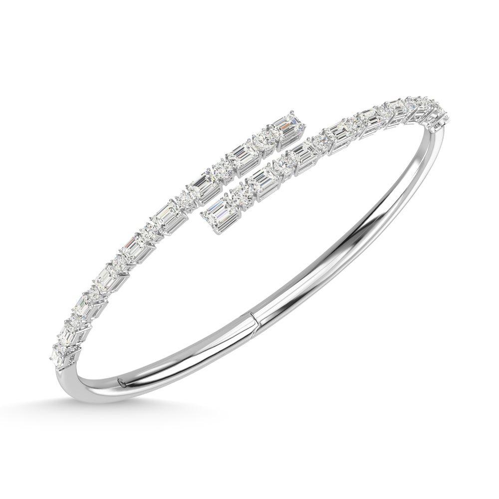 14K White Gold Diamond 3 Ct.Tw. Fashion Bangle